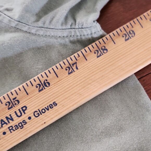 Aerie Anytime Fave Shirt, Sage Green, Size XL - Picture 9 of 10